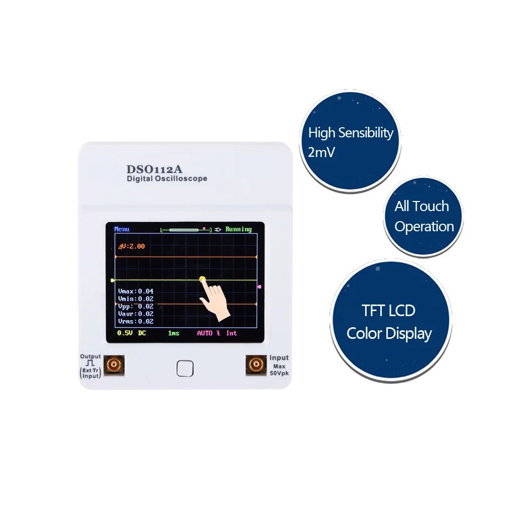 Osciloscopio DSO 112A TFT Touc – Oscilloscope Dso Mini Bewertung und Preis