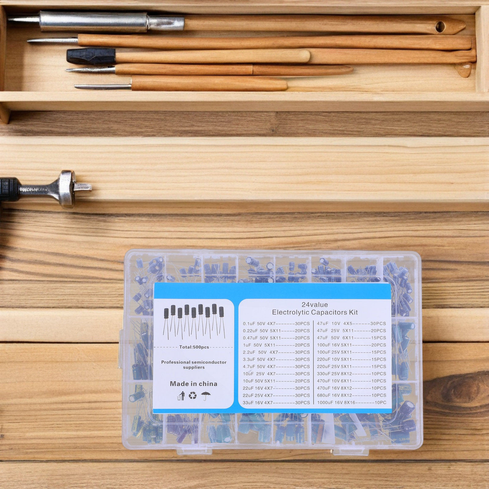 500Pcs Electrolytic Capacitor  – Diy Electronics Kits Bewertung und Preis