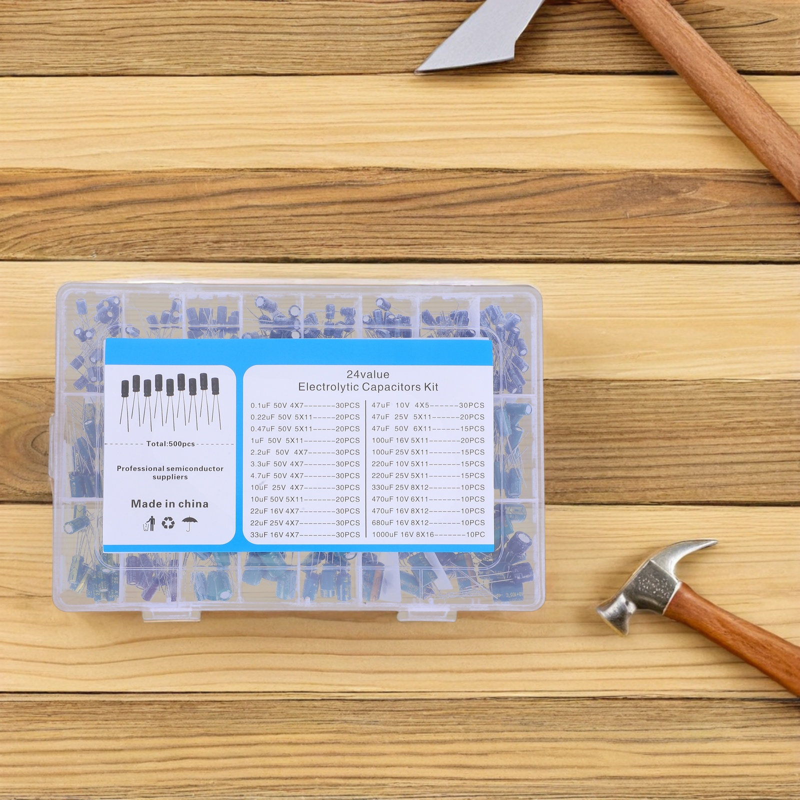 500Pcs Electrolytic Capacitor  – Diy Electronics Kits Bewertung und Preis