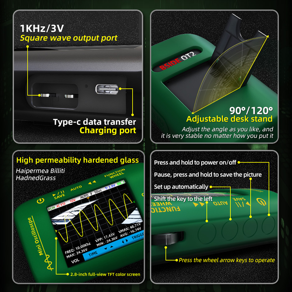 BSIDE Portable Oscilloscope 10 – Oscilloscope Dso Mini Bewertung und Preis
