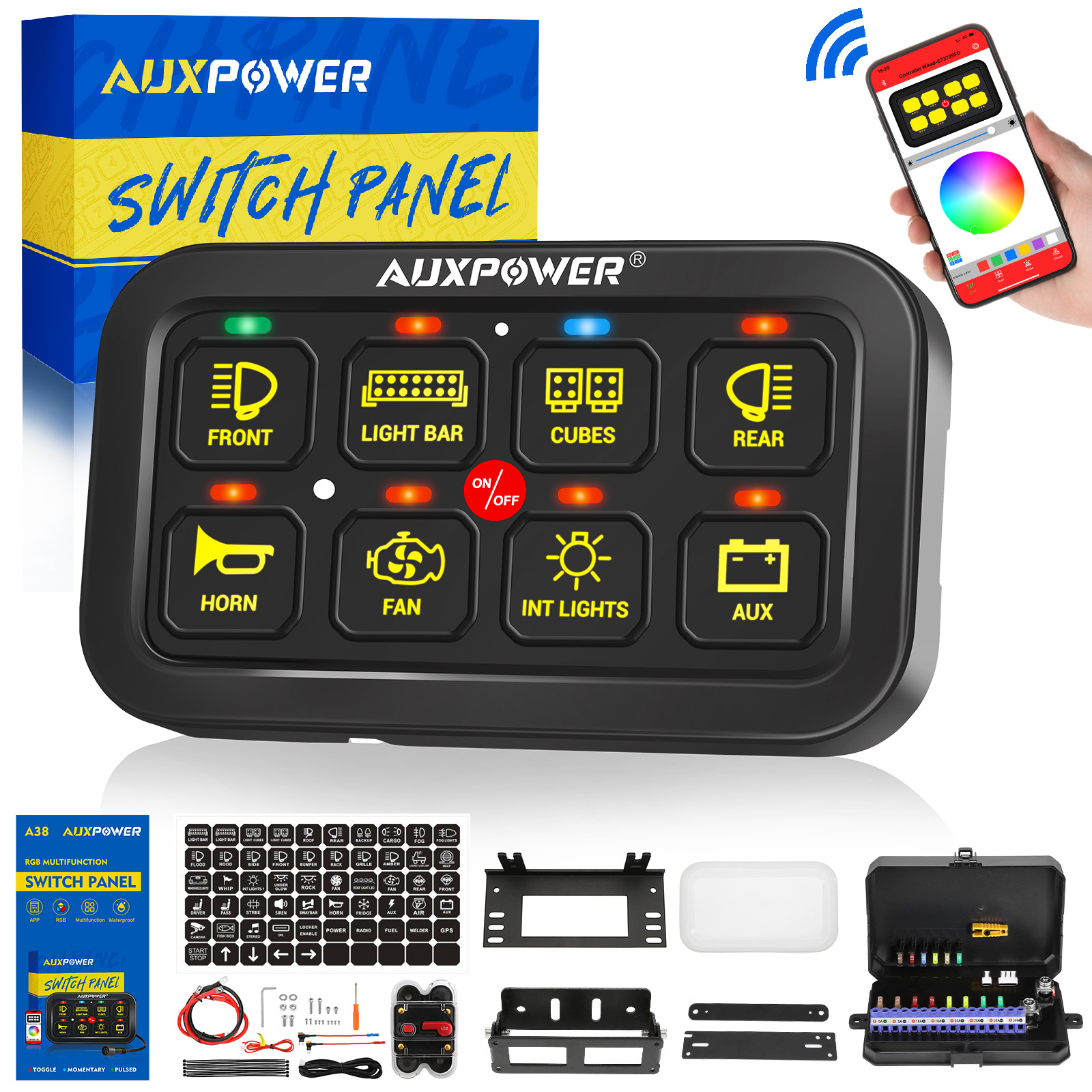 Universal 6/8 gang Switch Pane – Diy Marine Electronics Bewertung und Preis