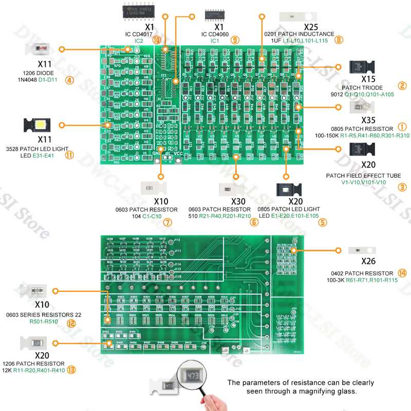 SMD/SMT 14 Types Of 240 Patch  – Diy Electronics Workbench Bewertung und Preis