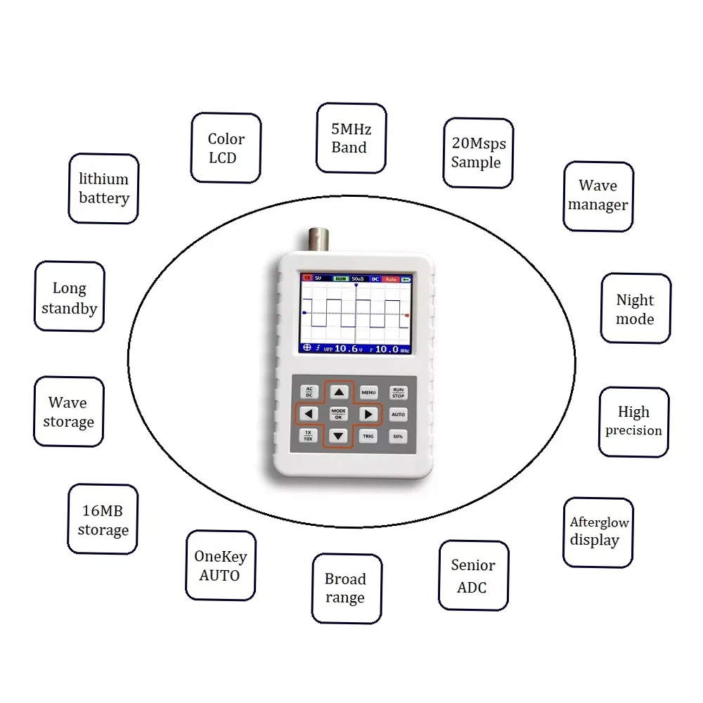 USB Handheld Mini Portable 5M  – Oscilloscope Dso Mini Bewertung und Preis