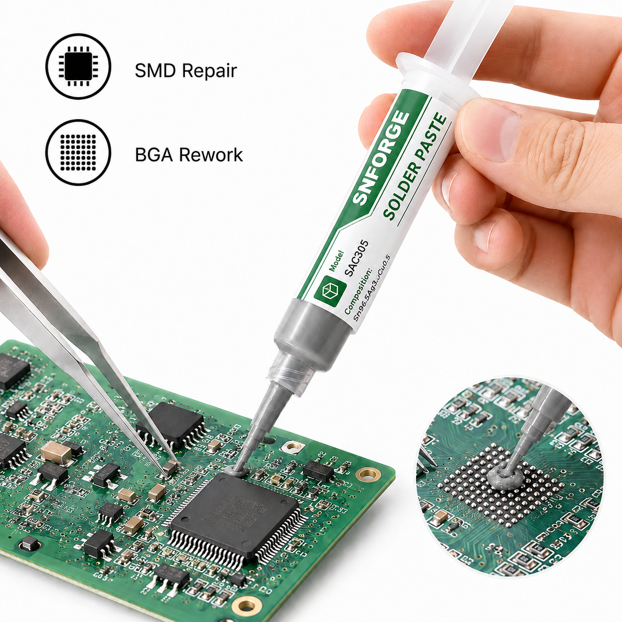 SAC305 Solder Paste Welding Ti – Diy Electronics Workbench Bewertung und Preis