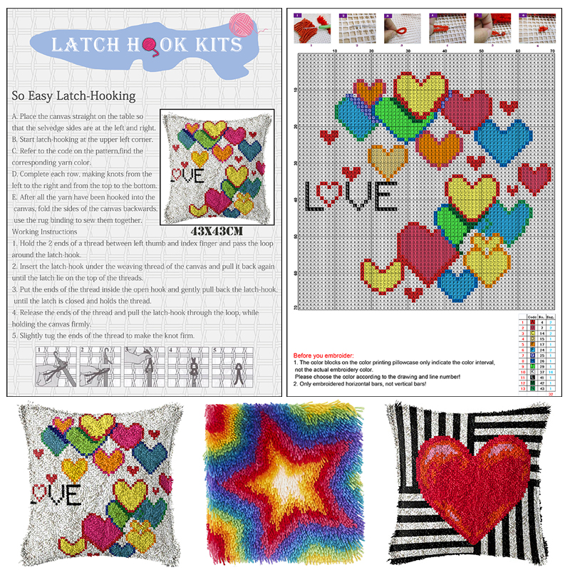 geometry Large latch hook rug  – Diy Electronics Watch Bewertung und Preis