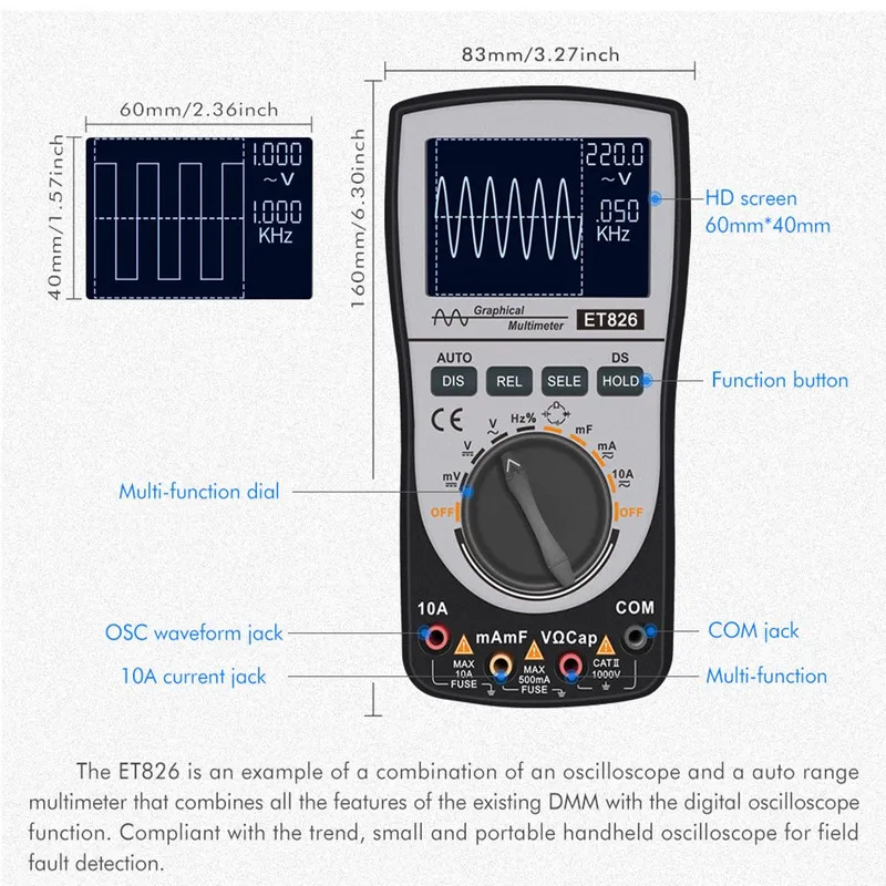 ET827 Handheld Digital Oscillo – Oscilloscope Dso Mini Bewertung und Preis