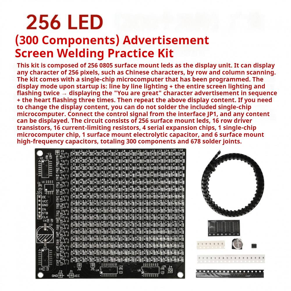 64/256 LED SMD Dot Matrix Adve – Diy Electronics Kits Bewertung und Preis